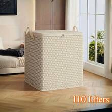 1 thùng đựng đồ cỡ lớn 220L (7,8 feet khối) - Hộp đựng đồ có khóa kéo tiết kiệm không gian, hộp đựng đồ di động nhẹ dưới gầm giường cho tủ quần áo, gác xép, khi chuyển nhà - Thùng vải không dệt màu be đựng đồ giường, quần áo, khăn trải giường - Nhà cửa, du lịch, sắp xếp theo mùa, lưu trữ trong phòng ngủ, thiết kế họa tiết hình học, tay cầm chắc chắn - Nhiều màu - Xem 6