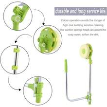 Window Cleaner 2-In-1 Telescopic Window Squeegee Set With Long Extension Pole, 0.6-1.4M Long Window Cleaning Tools High-Rise Window Cleaner Telescoping Pole Washer Head Sponge Rotating Head - Default - View 3