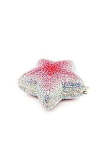 Micro Jewelry Designer Women's Shiny Crystal Star Clutch Bag, Unique Crystal Evening Bag, Luxury Chain Handbag, Suitable For Weddings, Galas And Other Occasions, The Best Gift For Her - Màu Hồng baby - Xem 5