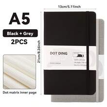 1本A5点阵笔记本，80页，100克布面封面，象牙白纸，手写练习本，学生文具，返校必备