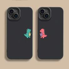 Funda De Teléfono Móvil De Silicona Líquida Con Patrón De Macaron En Forma De Dibujos Animados, Protección Completa A Prueba De Golpes Y Caídas, De Goma Suave TPU En Color Negro Para Hombres Y Mujeres, Compatible Con Apple  14 13 12 11 XS XR X 7 8 6s Mini Plus Pro Max SE - Color mezclado 1 - Ver 4