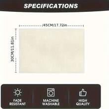 4 pièces/6 pièces, Napperons de Noël - Motif à carreaux de bison flocons de neige Napperons pour les fêtes d'hiver, Tapis de table lavables, Convient pour les fêtes de famille, la cuisine et la décoration de la salle à manger 30x45cm