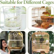Birdcage Seed Catcher - A Universal Elastic Nylon Net Cover Suitable For Parrot Cages, Featuring A Reusable Lightweight Skirt To Prevent Food Spillage, With Adjustable Round And Square Fencing And A Breathable Design. - White - View 12