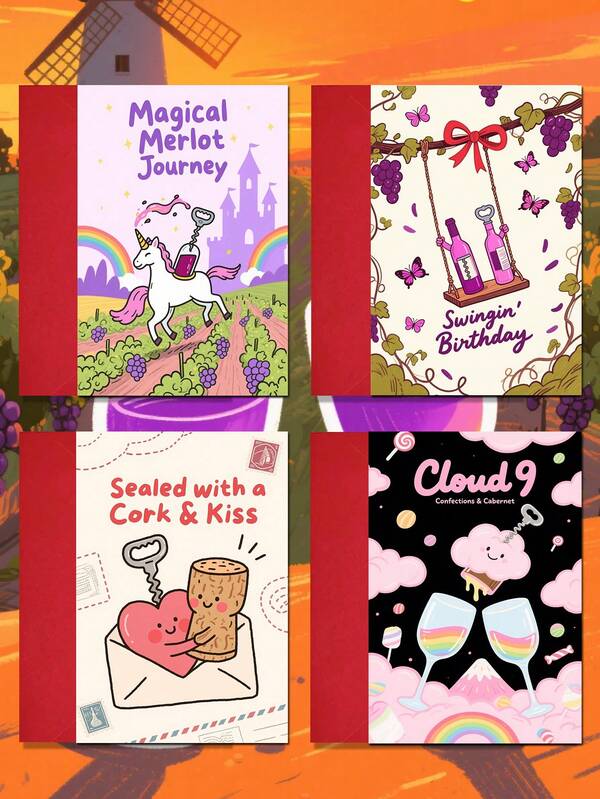 1pc Funny Wine Lover Birthday Greeting Card, Suitable For Valentine's Day, Carnival, Anniversary, Friendship Day - Humorous Fitness Themed Card - Perfect Gift For Family, Friends And Loved Ones