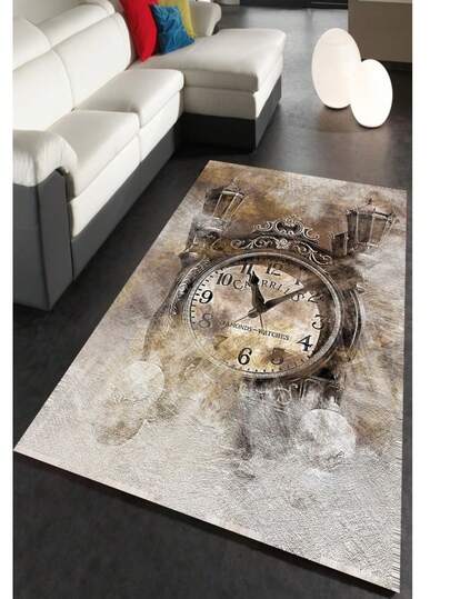 1Piece Modern Turkish Carpet, Pattern Area Rug, Minimalist Elegant Carpet, Multi-Purpose Stylish Creative Home Decor Rug, Living Room, Bedroom, Entryway, Kitchen, Bathroom, Home Office, 50*70cm, 140*200cm, 100*150cm, 200*200cm, 80*200cm, 200*300cm