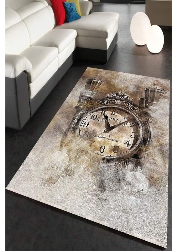 1Piece Modern Turkish Carpet, Pattern Area Rug, Minimalist Elegant Carpet, Multi-Purpose Stylish Creative Home Decor Rug, Living Room, Bedroom, Entryway, Kitchen, Bathroom, Home Office, 50*70cm, 140*200cm, 100*150cm, 200*200cm, 80*200cm, 200*300cm