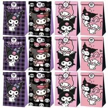 12pcs Sanrio Party Gift Box Packaging Kuromi Hello Kitty Tote Bags Double-Sided Printing Suitable For Valentine's Day, Halloween, Christmas, Birthday Party Gifts, Candy Wrapping Paper Bags, Holiday Gift Wrapping Paper Bags, Decorative Items