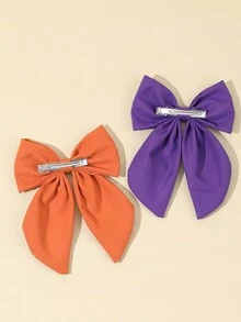 1pc Halloween Hair Bows For Women Girls Bat Pumpkin Ghost Boo Embroidered Bow Alligator Clips Orange Black Purple Embroider Fabric Bow Hair Clips Cute Funny Bow Barrettes Halloween Cosplay Dress Up Party Bow Hairpins Women Hair Accessories, Claw Clips, Hair Claws, Hair Slide, Hair Barrettes
