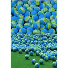 10 Pcs/Set Golf Balls, EVA Foam Rainbow Striped Soft Ball, Ball Diameter 42mm, And Safety