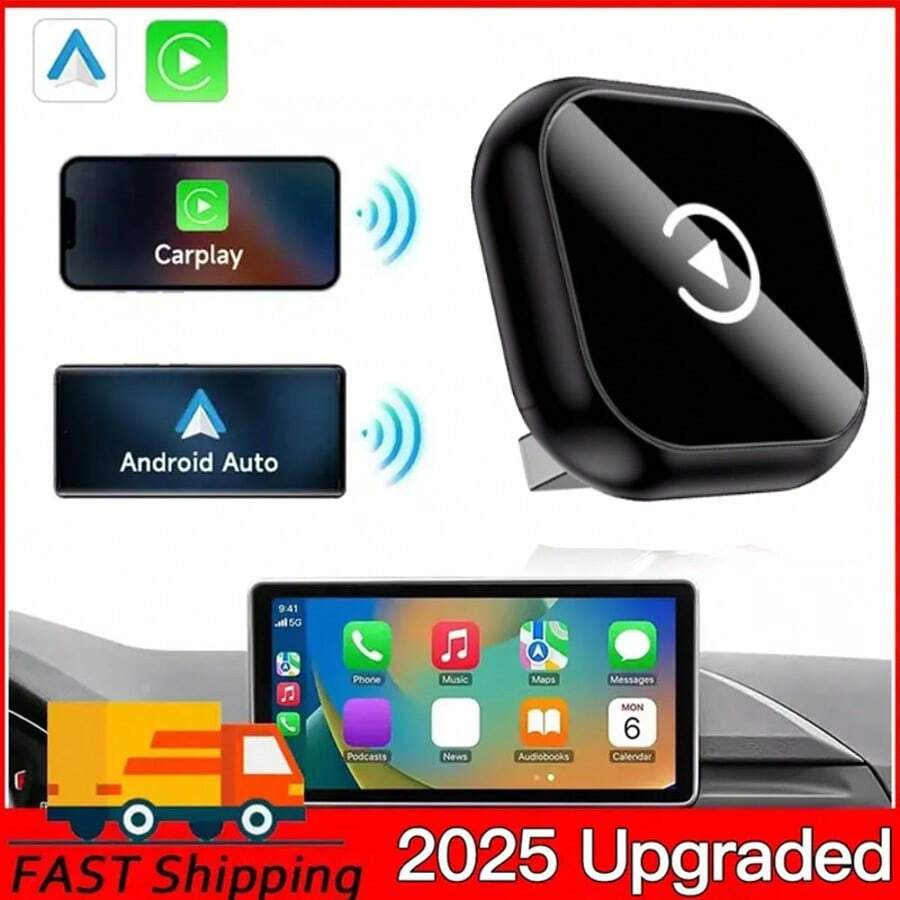 Vezet&eacute;k n&eacute;lk&uuml;li CarPlay &eacute;s Android Auto adapter haszn&aacute;lati illusztr&aacute;ci&oacute;ja