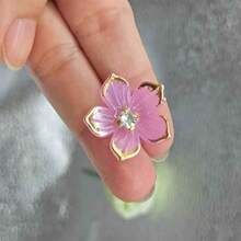 20/50 Pieces 24mmGold Edge Pink Flower Decorative Flower Design Hat Decorative Buckle DIY Handmade Decorative Accessories.