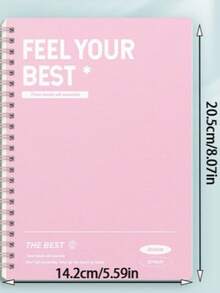 A5/B5 Spiralbuch mit dickem Einband, einfaches liniertes Tagebuch, eleganter Planer