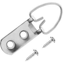 5Set (10pcs/Set) D-Ring Painting Picture Wall Frame Hanger Hanging Hooks +Screw - Silver - View 3