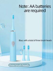 Ultrasonic Electric Toothbrush - Effectively Cleans Teeth And Gums, Comes With Replacement Brush Heads, Suitable For Household Use, Multiple Colors Available, Makes A Great Gift - Blue - View 8