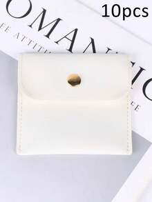 20/1pc Faux Leather Jewelry Pouches With Snap Closure Jewelry Storage Bag - Luxurious Gift Bags For Earrings, Necklaces, Bracelets, And Rings - Perfect For Storage & Pieceaging ﻿,Square Velvet Cloth Bag With Snap Fastener ,Velvet Jewelry Bags ,Cloth Gift Pouches Candy Gift Necklace Bracelet Packing Jewelry Beads Gift For Valentine's Day