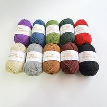 Set de 10 ovillos de hilo de 4 cabos, suave y amigable con la piel, para ganchillo manual DIY de bolsos, accesorios, mantas, chales, sombreros, flores, etc. (Longitud aproximada 1120m/1224.8yds, Peso aproximado 400g/14.1oz)