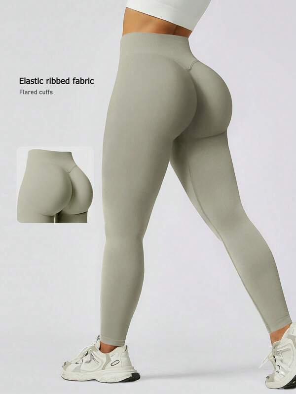 NcmRyu 1Pc Women'S Seamless Solid Color Lifting Waist Musera Sport Leggings Tights