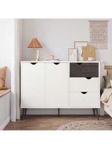 Mueble Bufetero Aparador Credenza Bufetera Con 2 Puertas - Blanco - Ver 8