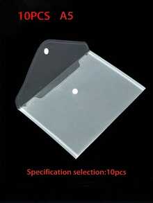 A5/A4 尺寸，10/20 个装，塑料文件夹，透明可重复使用防水文件夹，带按钮，适用于返校、学校用品、学校、教室、图书馆、教师、学生、办公室、家庭、书房、男士、女士、律师、秘书、商务、加厚材质、圣诞节、万圣节礼物