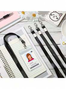 20pcs Waterproof Transparent Card Holder, Plastic ID Badge Card Protector Sleeves For Work ID, Student ID, Bank Cards Back To School - White - View 13
