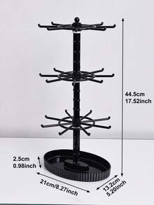 1 pieza Estante giratorio de almacenamiento multicapa Ajustable de 2/3 niveles Soporte para pulseras transparente Negro Exhibidor de joyas multifuncional para collares, pulseras, pendientes, colgantes, lazos para el cabello Organizador giratorio de escritorio Exhibidor de joyas Torre Accesorios de exhibición Organizador de mostrador de vanidad Accesorio giratorio ahorrador de espacio Vitrina ajustable para tocador Regalo de empaque Regalo de Navidad Relleno de calcetín de Navidad Regalo de boda Fiesta de boutique Mercado Fotografía de estilo Regalo de Cyber Monday Idea de regalo de Navidad Presentación de productos de pequeñas empresas Feria de artesanía Solución de almacenamiento de accesorios Organizador de joyas de alta conversión - Multicolor - Ver 14