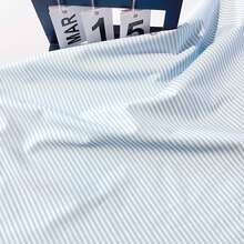 0.5m/1m/2m*145cm 3mm Elegant Blue & Pink Striped Voile Fabric, Classic Pattern, Suitable For Shirts/Curtains/Bedding DIY Sewing Crafts