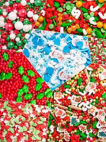 85 g/3 uncje, posypka cukrowa do dekoracji świątecznych, mieszanka posypek do dekoracji pieczonych ciast, babeczek, ciasteczek, lodów, nadaje się na imprezy bożonarodzeniowe i noworoczne, artykuły świąteczne, ozdoby świąteczne, piżamy świąteczne, prezenty świąteczne, dekoracje świąteczne