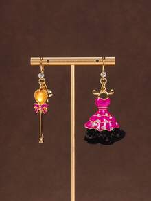 Vintage Multi Element Skirt High Heels Love Bow Girl Heart Pink Suitable For Women's Daily Wear Gift Ball Accessories