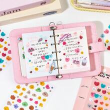 Pegatinas con diseños lindos, suaves y divertidos de patrones emocionales, material decorativo para cuentas de redes sociales