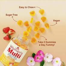 Womens Multivitamin Gummy With Omega 3(DHA_EPA), Vitamin D3 K2, Calcium, Inositol, Daily Womens Vitamin A C E B Complex, L-MethylFolate, Methyl B12,Sugar Free Methylated Multivitamins Minerals, 120Cts - Flavor NameB - 查看 8
