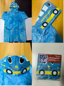 Cartoon Rain Poncho For Kids - Waterproof Infant Raincoat, 90-130cm Length,5-7Ages