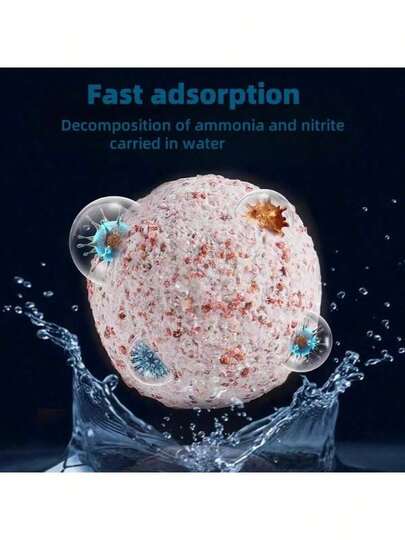 1 Lb Aquarium Water Filter Ball, Spherical Fish Filter, Suitable For Freshwater And Saltwater Koi Pond Fish Tank Sink, Super Water Purification Without Powder