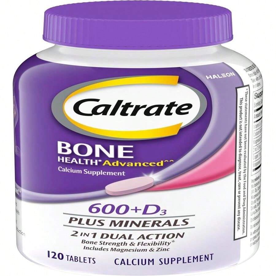 Caltrate 600 Plus D3 Plus Minerals Calcium And Vitamin D Supplement Tablets, Bone Health And Mineral Supplement For Adults - 165 Count - Flavor NameC - 查看 1
