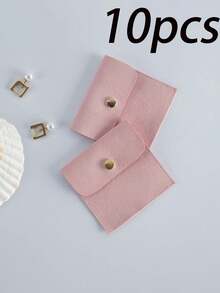 20/1pc Faux Leather Jewelry Pouches With Snap Closure Jewelry Storage Bag - Luxurious Gift Bags For Earrings, Necklaces, Bracelets, And Rings - Perfect For Storage & Pieceaging ﻿,Square Velvet Cloth Bag With Snap Fastener ,Velvet Jewelry Bags ,Cloth Gift Pouches Candy Gift Necklace Bracelet Packing Jewelry Beads Gift For Valentine's Day