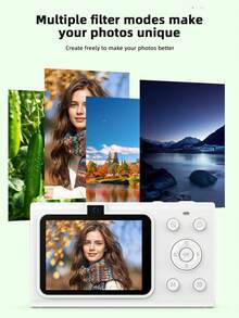 Digital Camera 16X Digital Zoom Front And Rear Dual Photography Student Retro CCD Camera - Camera + Data Cable - View 4