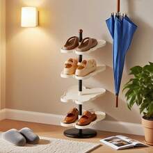 Estantería para zapatos de 3/4/5 niveles, organizador de zapatos de pie, fácil de ensamblar, estantería de almacenamiento de zapatos apilable para ahorrar espacio, sostiene múltiples pares de zapatos, para sala de estar, dormitorio, casa de alquiler