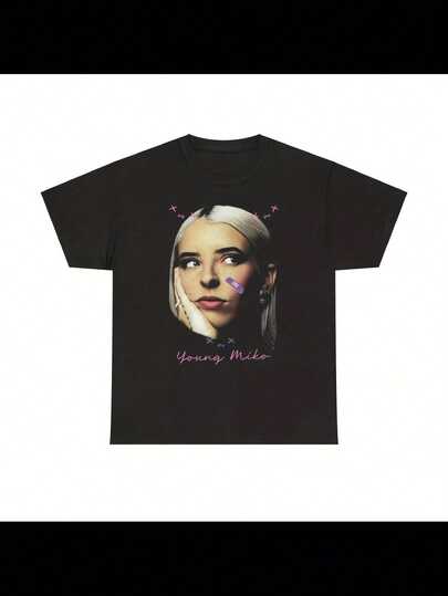 Camiseta de rapero puertorriqueño 2020S, camiseta de Miko joven, moda de las cuatro estaciones para hombres y mujeres, camiseta de manga corta, algodón negro y blanco, 220G