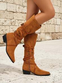 Royalfashion Low-Heeled Boots Rolizoo - Camel - View 1