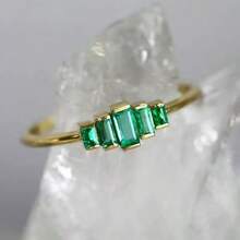 خاتم مستطيل من الزركونيا المكعبة بتصميم بسيط، هدية مجوهرات أنيقة للنساء، مناسب للارتداء اليومي والمناسبات الخاصة