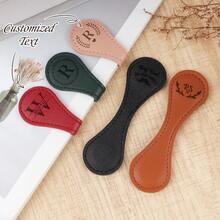 Customized Personalized Magnetic Leather Bookmarks, Customized Initial Engraved Bookmarks, Customized Bookmarks, Gifts For Book Lovers, Bookworms, School Supplies, Back To School Season - Multicolor - View 15