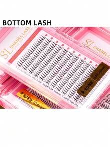 12 Rows 228PCS Premium A Shaped Spike Manga Clusters DIY Tail False Eyelashes 0.07 J D Curl 8-15mm Bottom Lash 6 7mm Natural Look Wispy Anime Cosplay Asian Style Individual False Eyelashes Extensions For Daily,Party,Makeup Tool Festive Christmas - màu đen - Xem 13