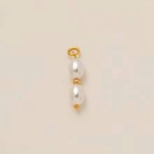 1pc Colorful Fashionable Pearl Lucky Clover Coconut Tree Flower Zirconia Natural Stone Pendant, Plated With 18K Gold, DIY Jewelry Accessories, DIY Necklace Accessories, Bracelet Accessories, Keychain Accessories, Easy To Match, Can Be Worn As An Exquisite Talisman Pendant. - Multicolor - View 12