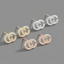 1 قطعة أقراط إبزيم بشكل C بتصميم أنيق، وصول جديد 2025