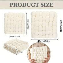 Gối dệt 16'' X 16'', Gối trang trí sofa vuông dệt thủ công, Gối thắt nút, Gối nhung thắt nút vuông, Gối trang trí mềm mại, Gối bện, Gối đan dày, Gối trang trí thắt nút, Gối sofa, Gối ghế, Gối sàn, Gối tựa lưng, Gối thắt lưng, Ghế văn phòng, Đệm ghế, Trang trí nhà cửa, Trang trí phòng học, Đồ dùng học tập, Gối tựa ghế, Ghế chơi game - Nhiều màu - Xem 8