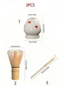 1pc/2pcs/3pcs/4pcs Pink Bow Ceramic Matcha Set, Includes Matcha Bowl, Whisk, Scoop, Stirrer, Baking Tools, Japanese Style Gift Box, Matcha Preparation Tools Set, Great Gift For Friends