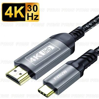 USB C To HDTV-Compatible Cable 4K Type C To HDTV-Compatible With Pro Air IPad Pro Smartphone TV 15 To 4K HDTV Cable