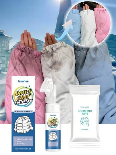 A Gentle Down Cleaner That Effectively Removes Stains And Leaves Clothes Fluffy And Soft. 100ml Of This Down Cleaner Is Suitable For Down Jackets, Coats, And Other Clothing. Quickly Removes Stubborn Dirt And Oil Stains From Fabrics, Clothing, Shoes, Upholstered Sofas, And Carpets Without Rinsing.