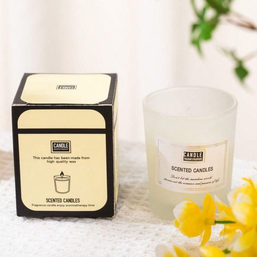 Scented Candle Jar - Creative Gift For Her: Perfect For Valentine's Day Confessions, Birthday Keepsakes, Or Daily Home Decoration; Long-Lasting Fragrance For Indoor Use, Ideal As A Present Or Companion Gift - White - View 1