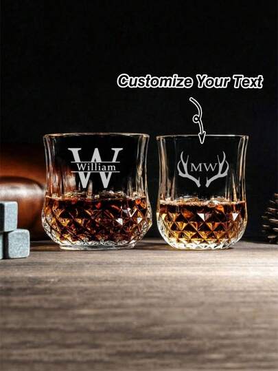 1PC Groomsman 11oz Whiskey Glass, Engraved Old Fashion, Groomsmen Gift Idea, Personalized Groomsman - Best Man Gift, Wedding Shot Glasses,Chic Design