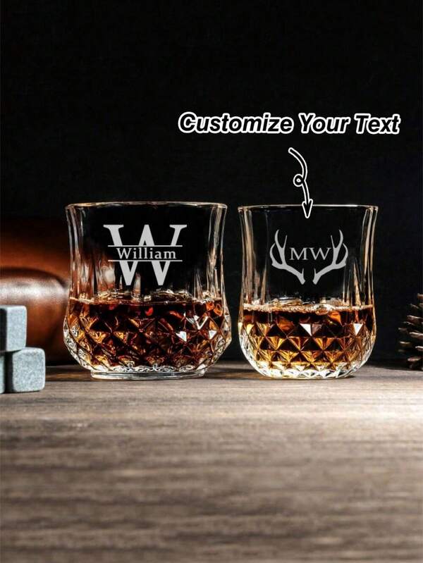 1PC Personalized Whiskey Glass,Champagne Coupe Glass,Custom Engraved Whiskey Wine Glass Cup,Groomsman Bridesmaid Gift,Best Man Gift,Gift For Dad